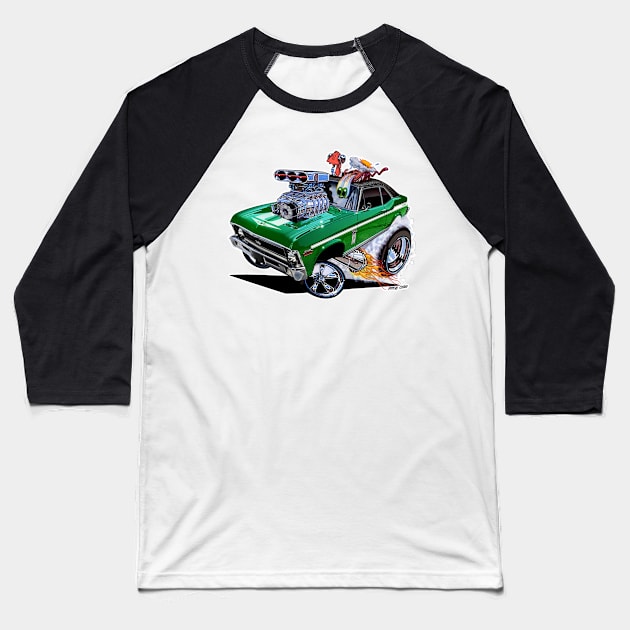 "SUPER Nova" 1970 Chevy Nova SS Baseball T-Shirt by vincecrain